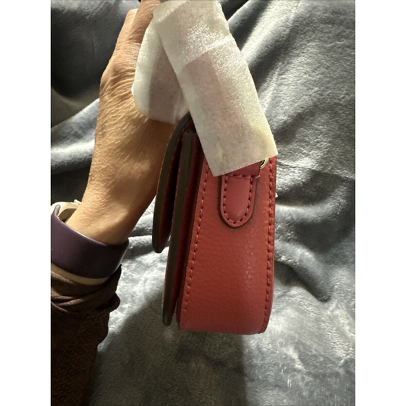 Michael Kors Jet Set Travel New NWT Pebbled Leather Berry Sorbet Crossbody $398 - Picture 9 of 12